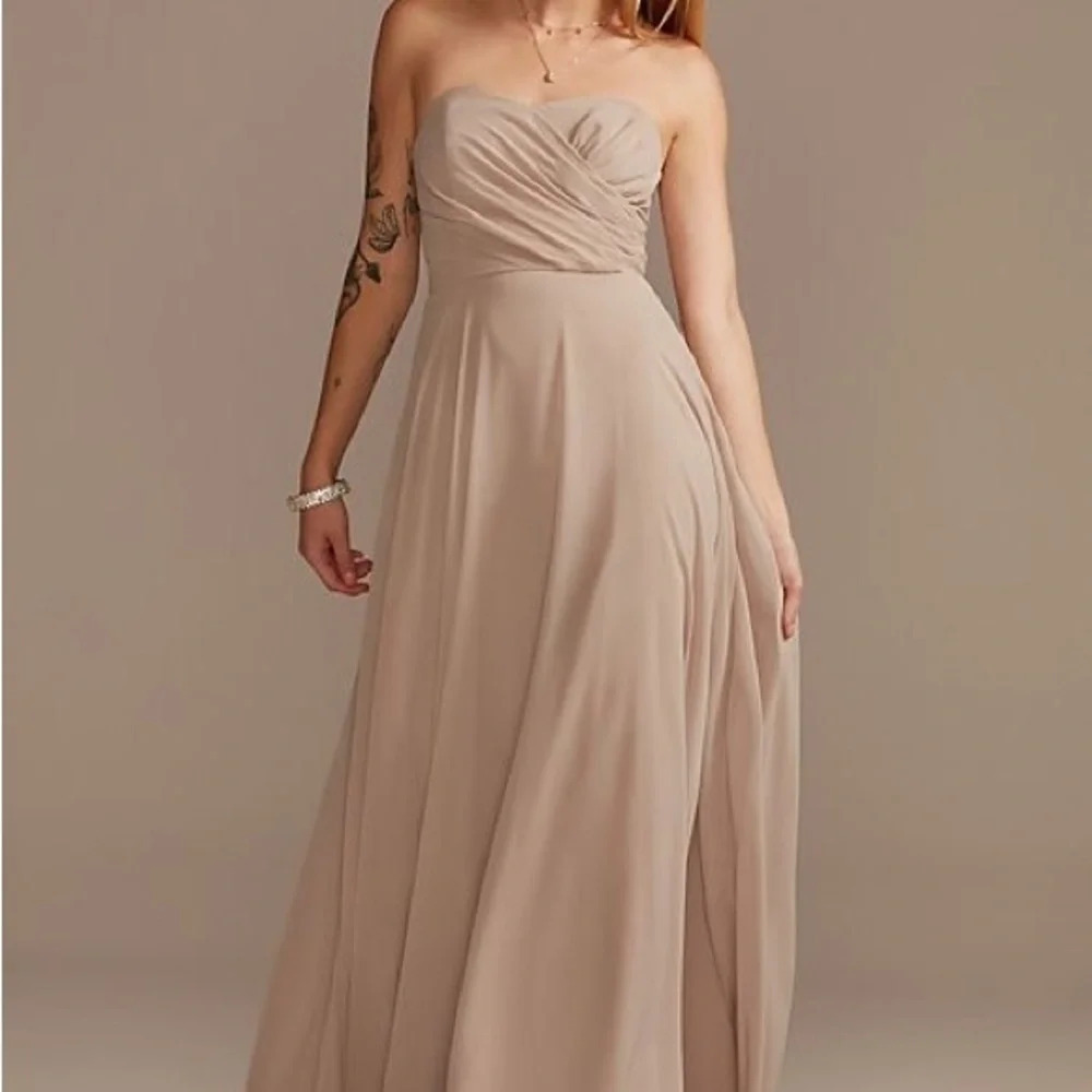 David’s Bridal bridesmaid Daydream dress full length